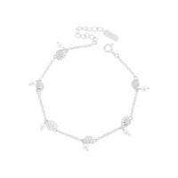Shell Pearl Conch Bracelet in 925 Sterling Silver