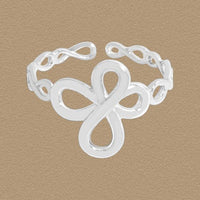 Hollow Infinite Symbol 925 Sterling Silver Adjustable Ring