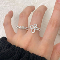 Hollow Infinite Symbol 925 Sterling Silver Adjustable Ring
