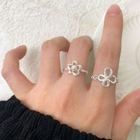 Hollow Infinite Symbol 925 Sterling Silver Adjustable Ring