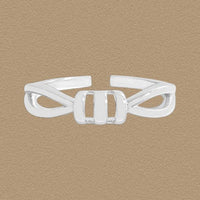 Modern Spiral Adjustable Sterling Silver Ring