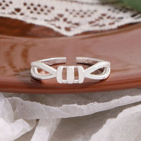 Modern Spiral Adjustable Sterling Silver Ring
