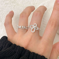 Modern Spiral Adjustable Sterling Silver Ring