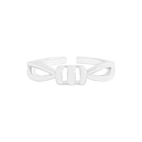 Modern Spiral Adjustable Sterling Silver Ring