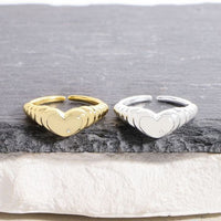 Lover Heart Radiant 925 Sterling Silver Adjustable Ring