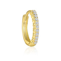 Waterdrop Crystal 925 Sterling Silver Stud Hoop Earring