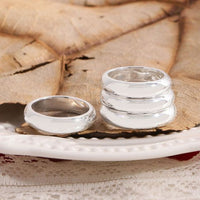 Minimalism Smoot Sterling Silver Stacker Ring