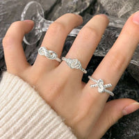 Twisted Knot Adjustable Ring in 925 Sterling Silver