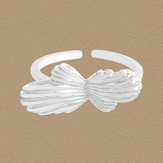 Irregular Flying Butterfly 925 Sterling Silver Adjustable Ring