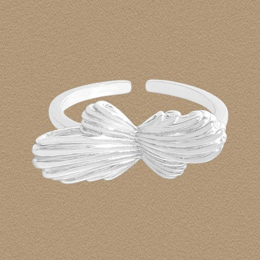 Irregular Flying Butterfly 925 Sterling Silver Adjustable Ring