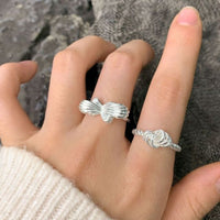 Irregular Flying Butterfly 925 Sterling Silver Adjustable Ring