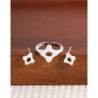 Hollow Starburst Adjustable Ring 925 Sterling Silver