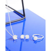 Mini Irregular Flower Sterling Silver Stud Earrings