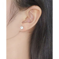 Mini Irregular Flower Sterling Silver Stud Earrings