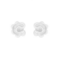 Mini Irregular Flower Sterling Silver Stud Earrings