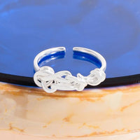 Hollow Irregular Cross Lines Adjustable Ring