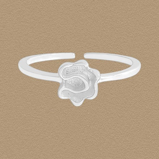 Irregular Flower Adjustable 925 Sterling Silver Ring