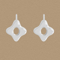 Mini Hollow Starburst Sterling Silver Stud Earrings