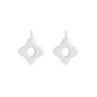 Mini Hollow Starburst Sterling Silver Stud Earrings