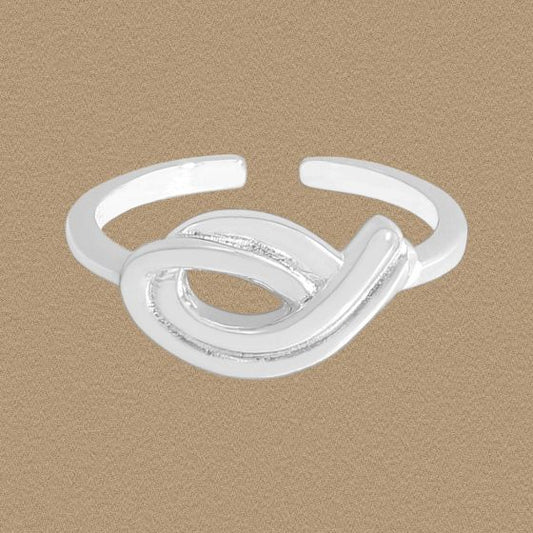 Irregular Hollow Waterspout Adjustable Ring in 925 Sterling Silver