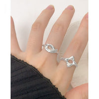 Irregular Hollow Waterspout Adjustable Ring in 925 Sterling Silver