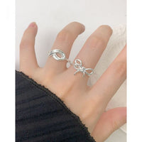 Irregular Hollow Waterspout Adjustable Ring in 925 Sterling Silver
