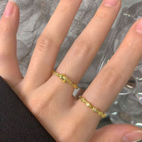 Mini Crystal Star Adjustable Ring in 925 Sterling Silver