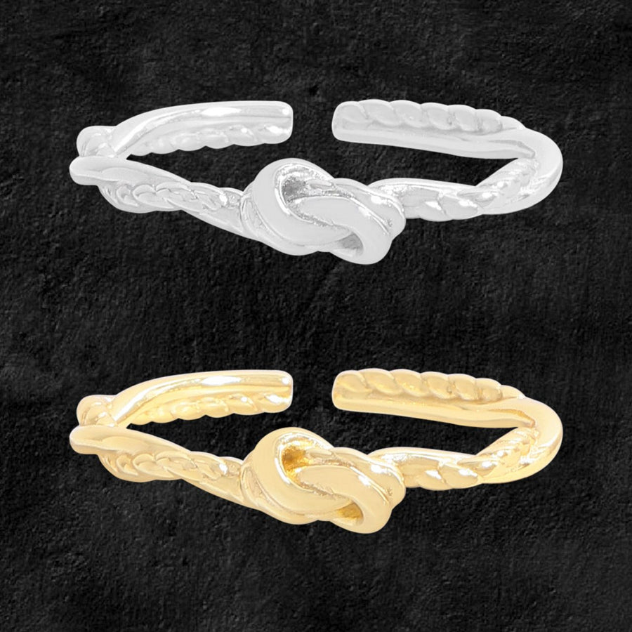 Double Twisted Double-Layer Knot Adjustable Ring