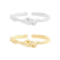 Double Twisted Double-Layer Knot Adjustable Ring