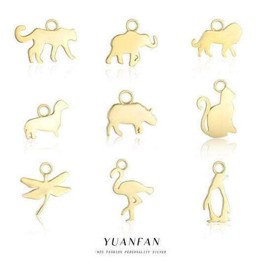 Cute Animal 925 Sterling Silver Pendant