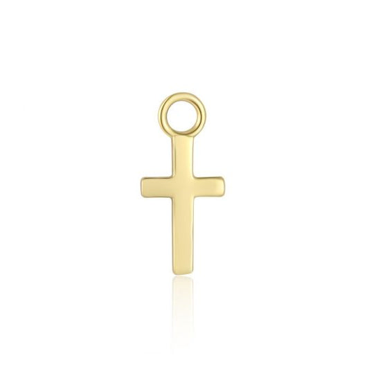 Gold Motif Butterfly Flower Star Cross Honeybee 925 Sterling Silver Pendant