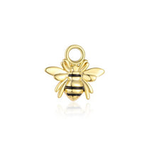 Gold Motif Butterfly Flower Star Cross Honeybee 925 Sterling Silver Pendant