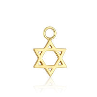 Gold Motif Butterfly Flower Star Cross Honeybee 925 Sterling Silver Pendant