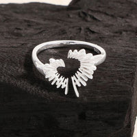 Radiant Irregular Heart 925 Sterling Silver Adjustable Ring