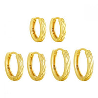 Rhombu Pattern Circle Hoop Earrings, 925 Sterling Silver
