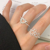 Radiant Heart Anniversary Adjustable 925 Sterling Silver Ring
