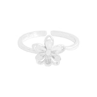 Double Layer Flower 925 Sterling Silver Adjustable Ring