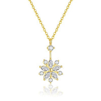 Crystal Flower Stud Earrings and Necklace