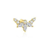 Crystal Flower Stud Earrings and Necklace
