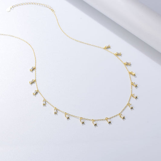 Gold Plated Cubic Zirconia Necklace