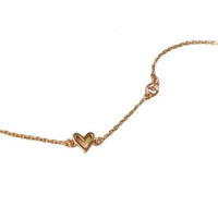 Round Crystal Bubble Hollow Heart Bracelet, 925 Sterling Silver