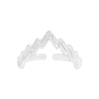 Irregular V Shape 925 Sterling Silver Adjustable Ring