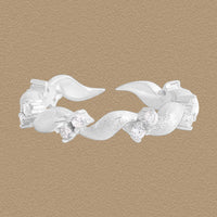 Anniversary Twisted Crystal Adjustable Ring