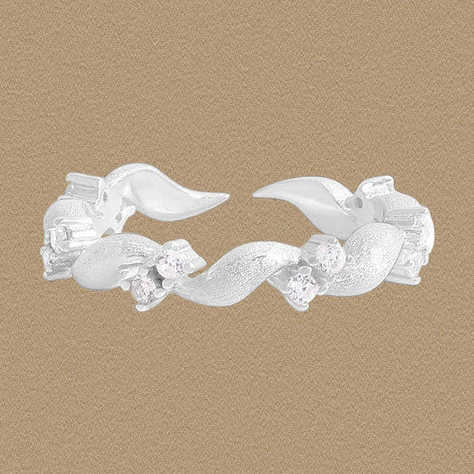 Anniversary Twisted CZ Adjustable Ring
