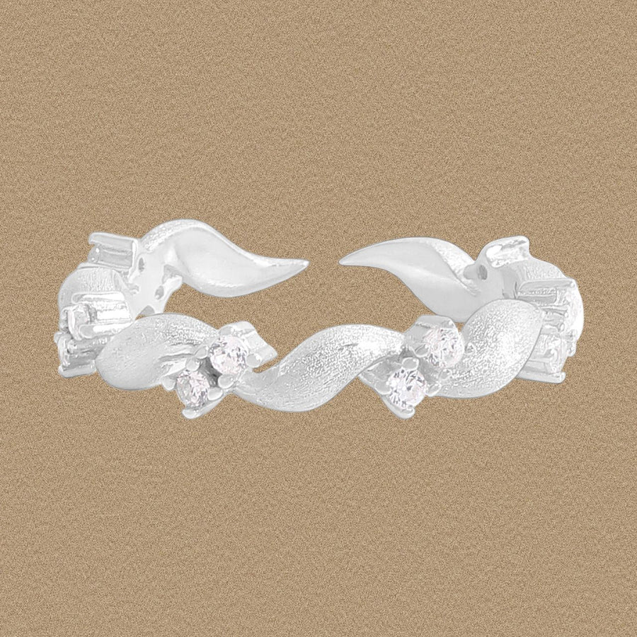 Anniversary Twisted Crystal Adjustable Ring