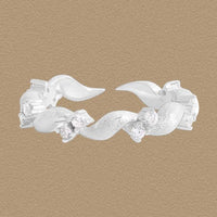 Anniversary Twisted Crystal Adjustable Ring