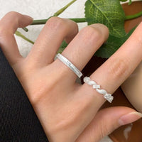 Anniversary Twisted Crystal Adjustable Ring