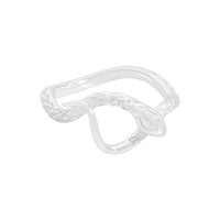 Elegant Irregular Snake 925 Sterling Silver Adjustable Ring