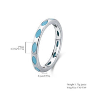 Lucky Clover Turquoise Heart S925 Sterling Silver Adjustable Ring