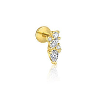 Waterdrop Crystal Tassel 925 Sterling Silver Earring (Single)